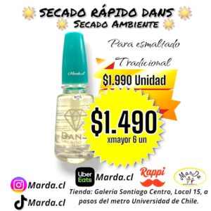 SECADO RAPIDO DANS 10 ML PARA ESMALTE TRADICIONAL
