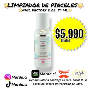 LIMPIADOR DE PINCELES 2 OZ 59 ML NAIL FACTORY
