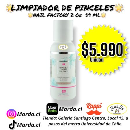 LIMPIADOR DE PINCELES 2 OZ 59 ML NAIL FACTORY