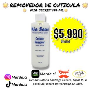 REMOVEDOR DE CUTICULAS MIA SECRET 177 ML