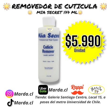 REMOVEDOR DE CUTICULAS MIA SECRET 177 ML
