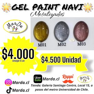 GEL PAINT NAVI METALIZADOS COLOR A ELECCION