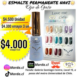 ESMALTE PERMANENTE NAVI LOVE ME OJO DE GATO A ELECCION POR MAYOR O UNIDAD