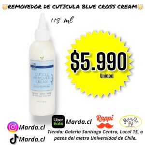 REMOVEDOR DE CUTICULAS BLUE CROSS CREAM 118 ML