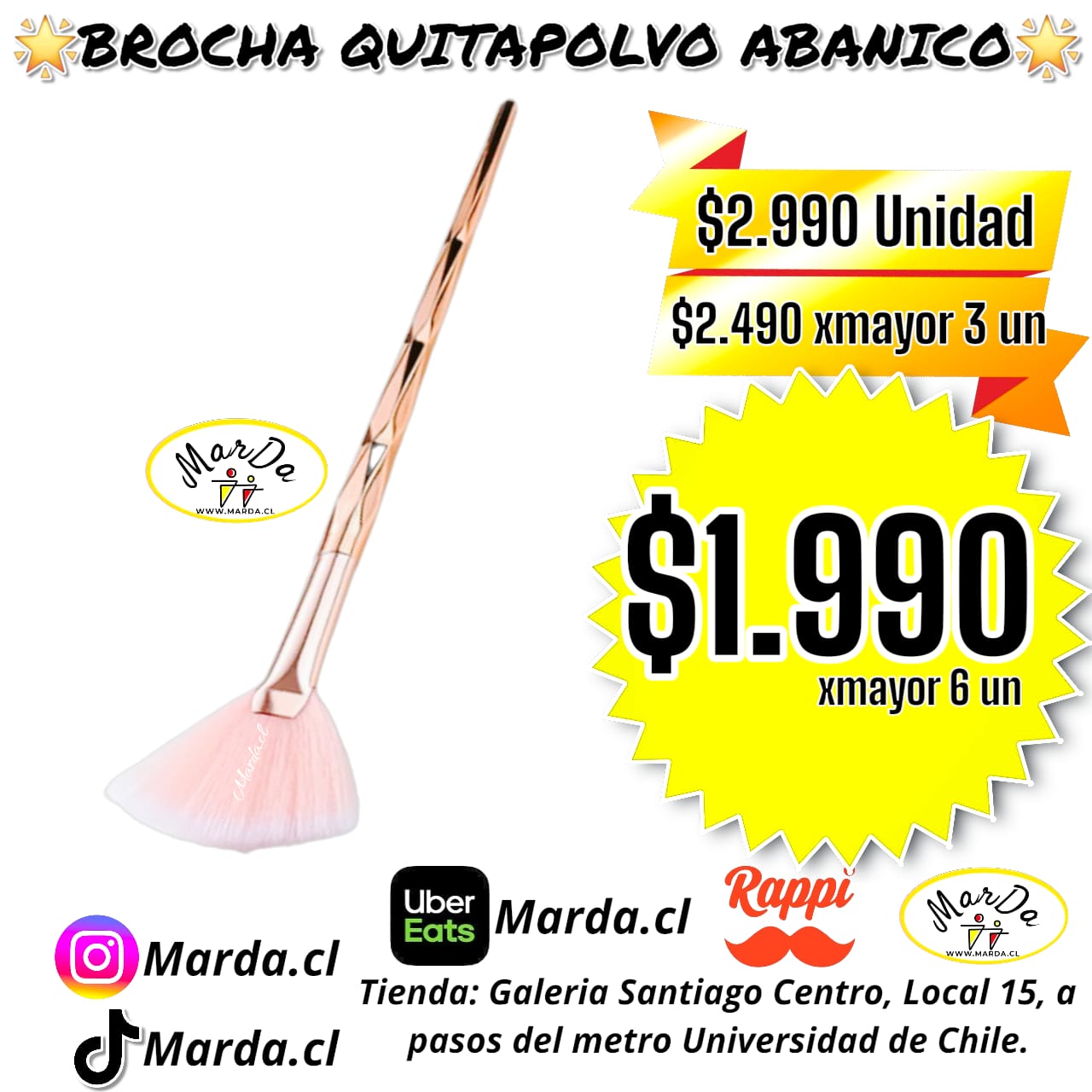 BROCHA QUITAPOLVO ABANICO
