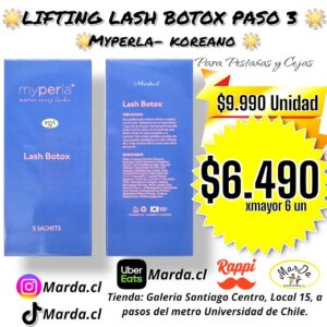 LASH BOTOX MYPERLA PASO 3 PARA LIFTING DE PESTAÑAS O LAMINADO DE CEJAS