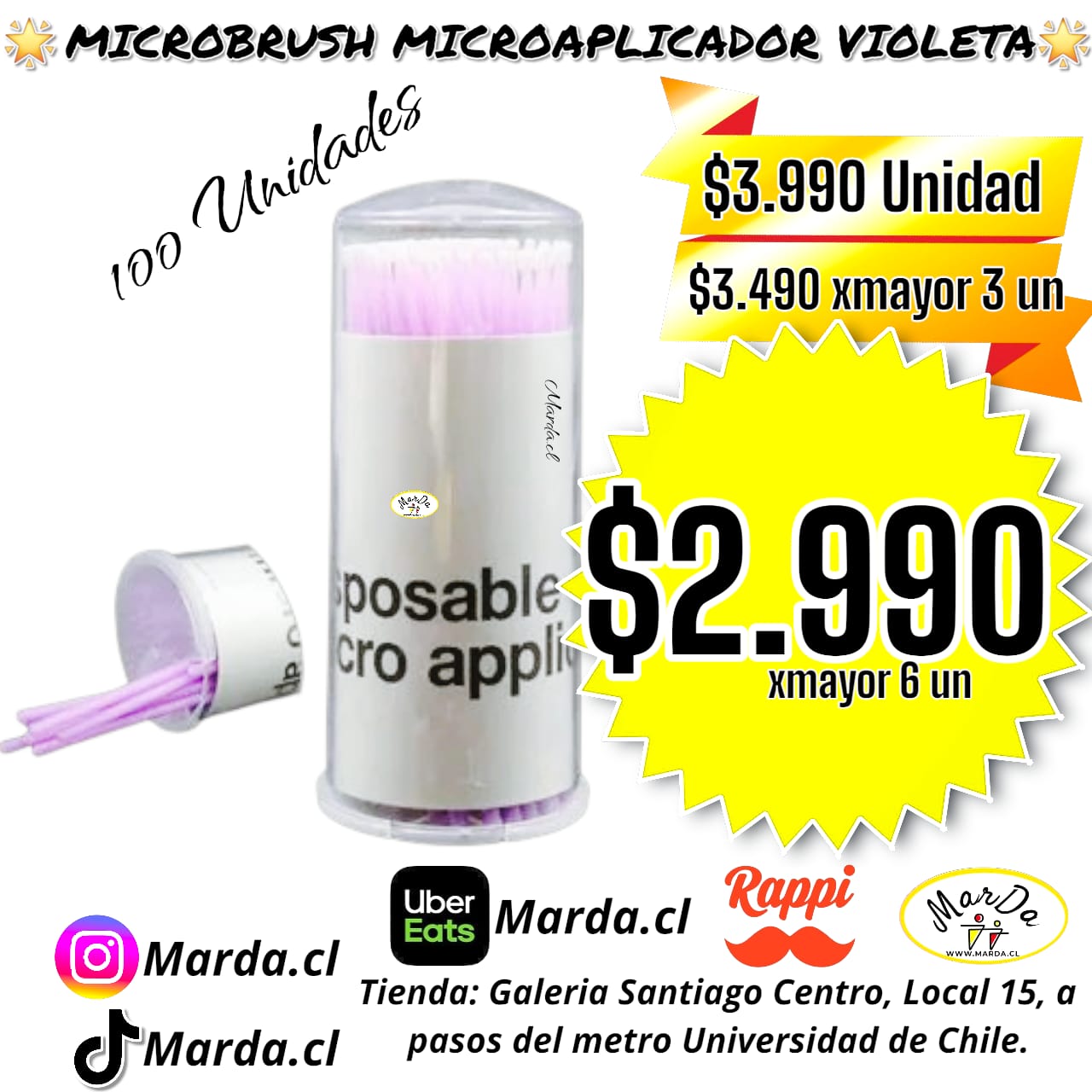 MICROBRUSH MICROAPLICADOR VIOLETA