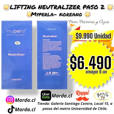 NEUTRALIZER MYPERLA PASO 2 PARA LIFTING DE PESTAÑAS O LAMINADO DE CEJAS