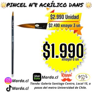 PINCEL ACRILICO N°8 DANS