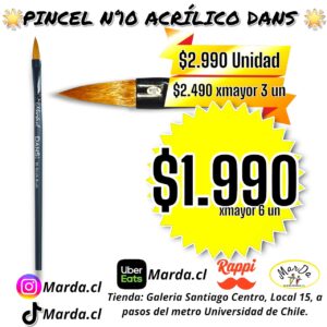 PINCEL ACRILICO N°10 DANS