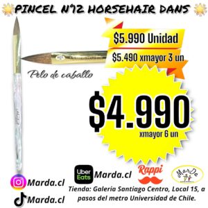PINCEL ACRILICO N°12 HORSEHAIR DANS PELO DE CABALLO