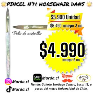 PINCEL ACRILICO N°14 HORSEHAIR DANS PELO DE CABALLO