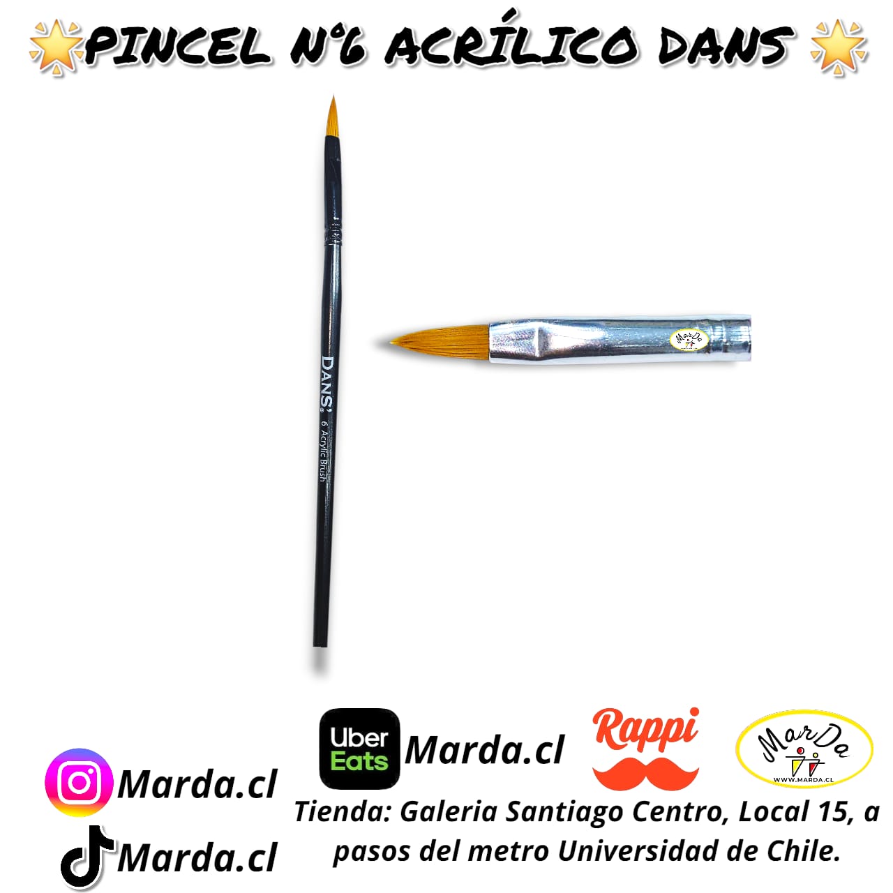 PINCEL ACRILICO N°6 DANS - Imagen 2