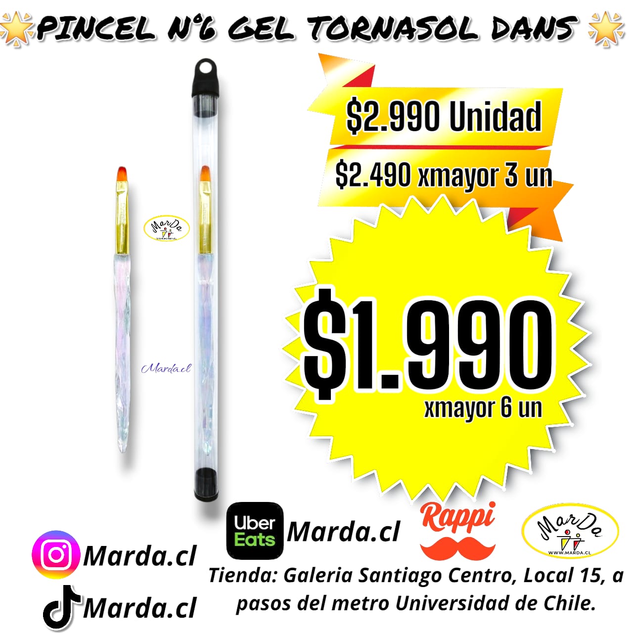 PINCEL N°6 GEL TORNASOL DANS