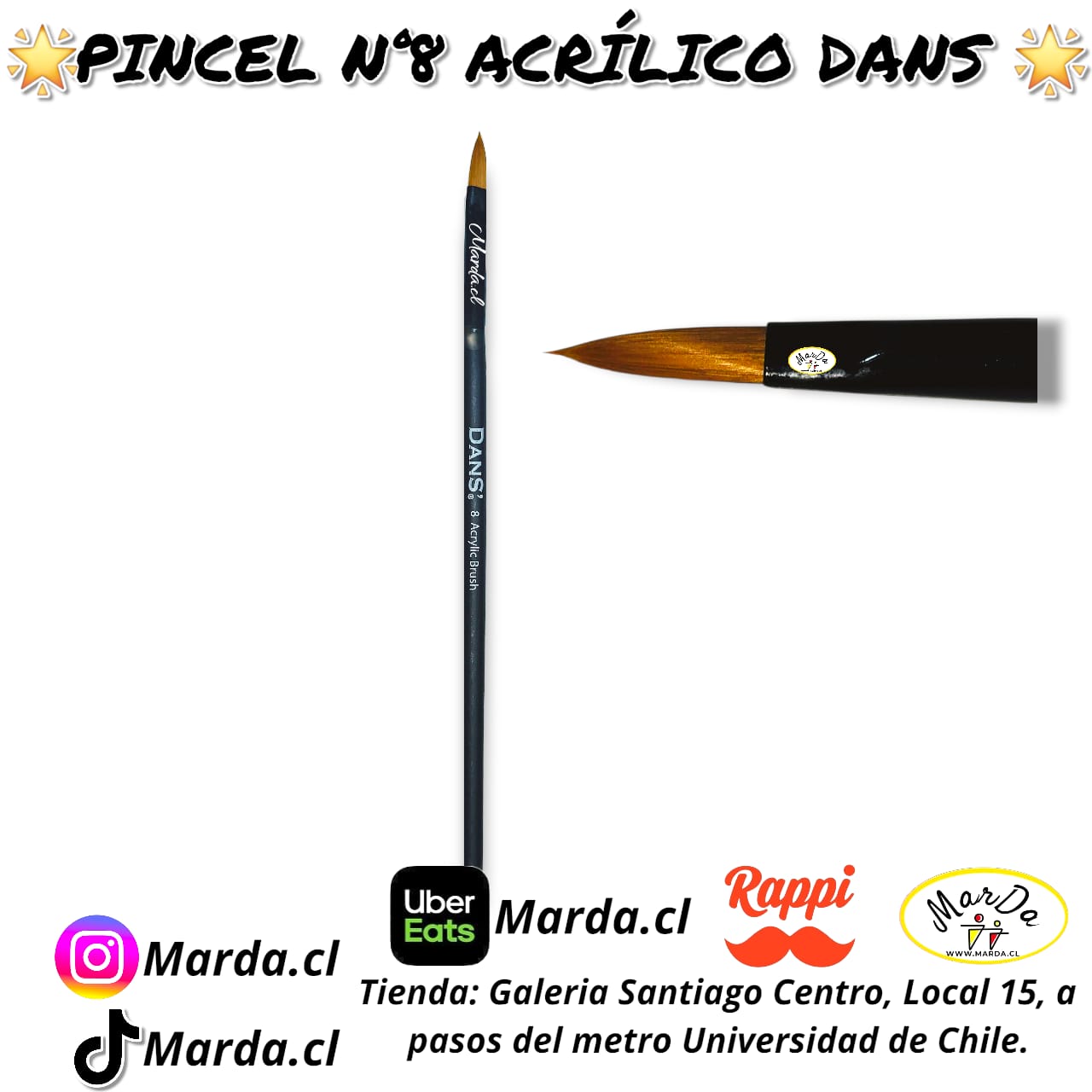 PINCEL ACRILICO N°8 DANS - Imagen 2