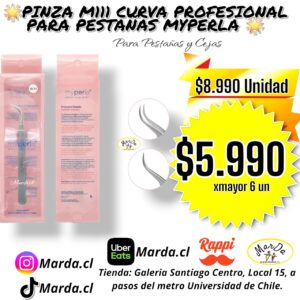 PINZA M111 CURVA PROFESIONAL PARA PESTAÑAS MYPERLA