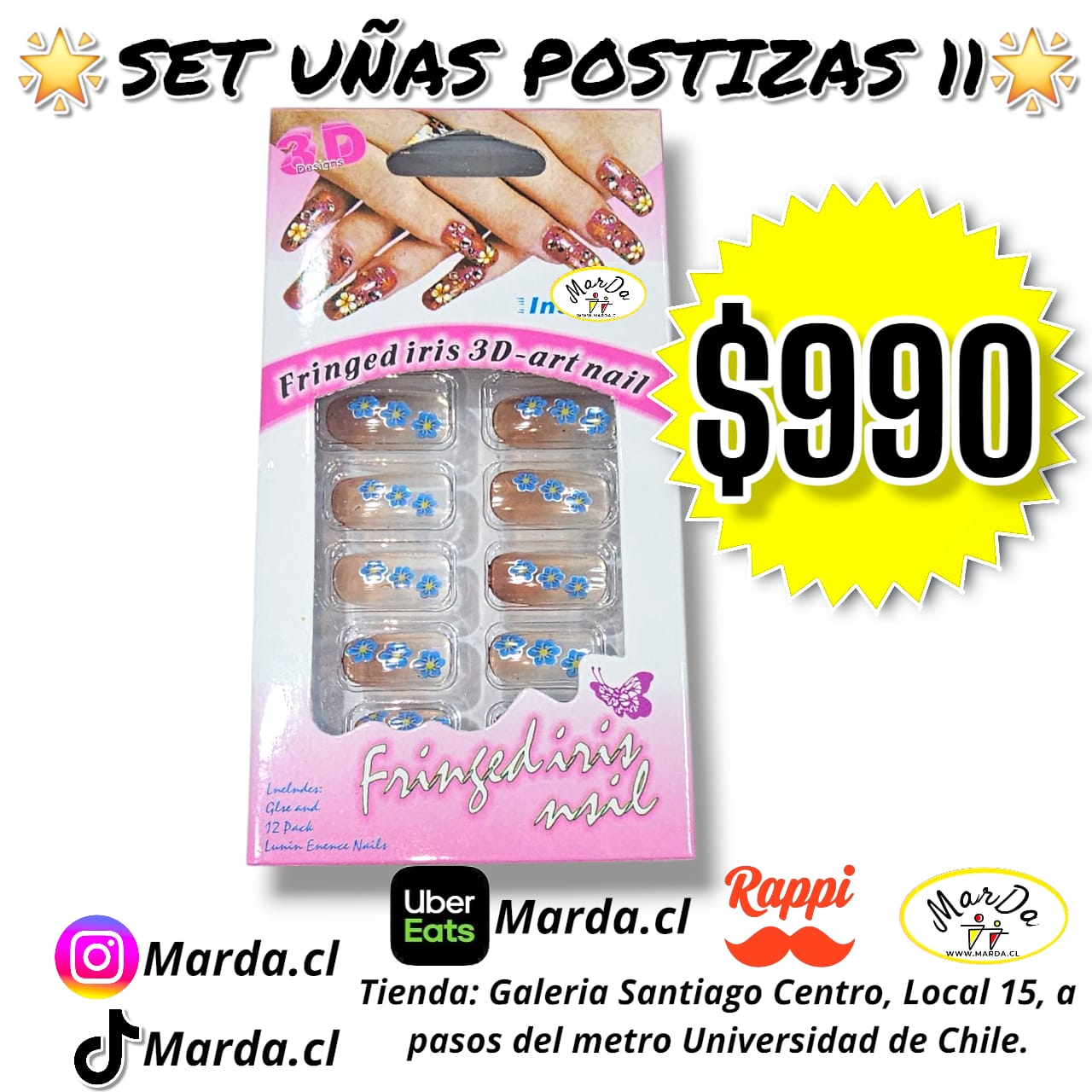 SET UÑAS POSTIZAS 11