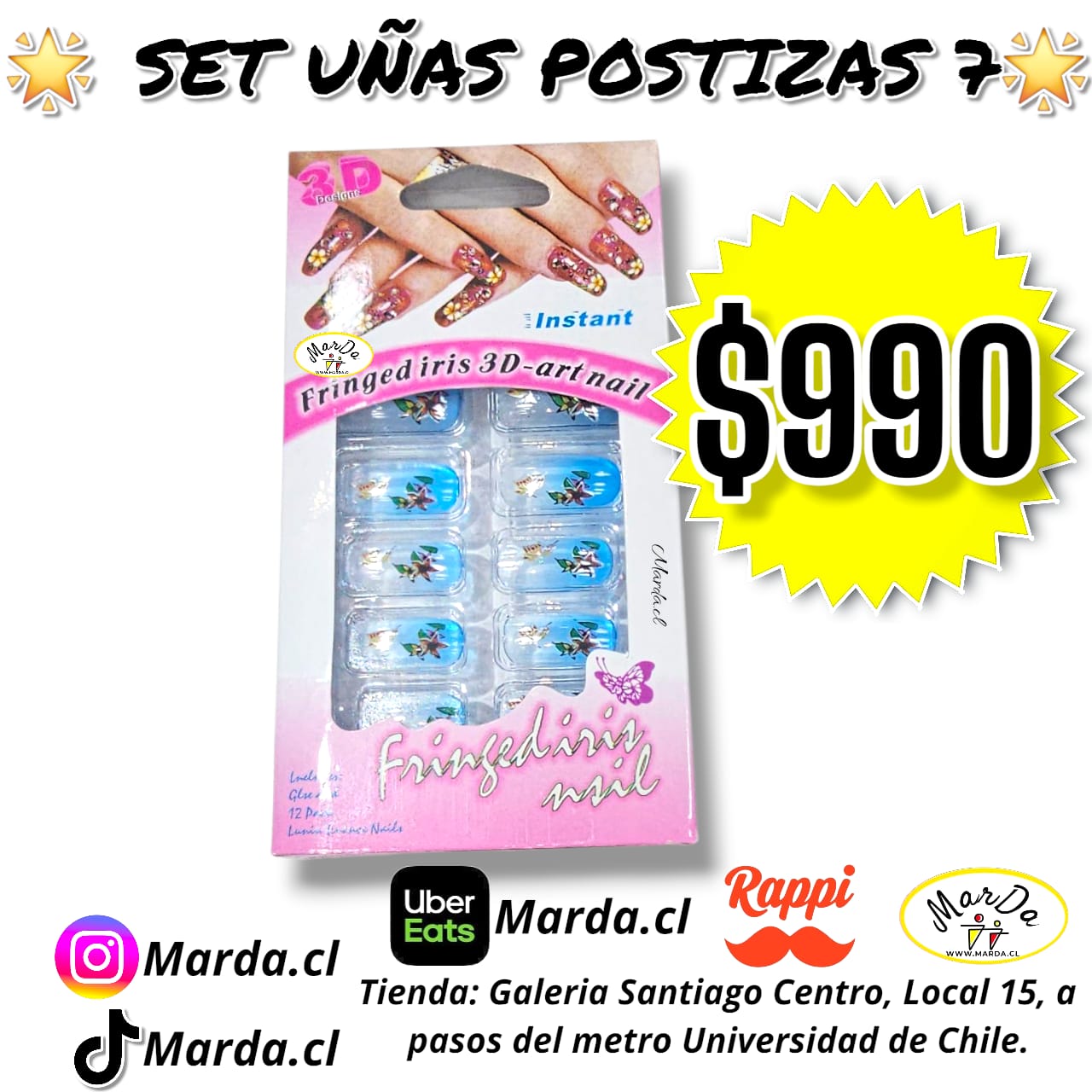 SET UÑAS POSTIZAS 7