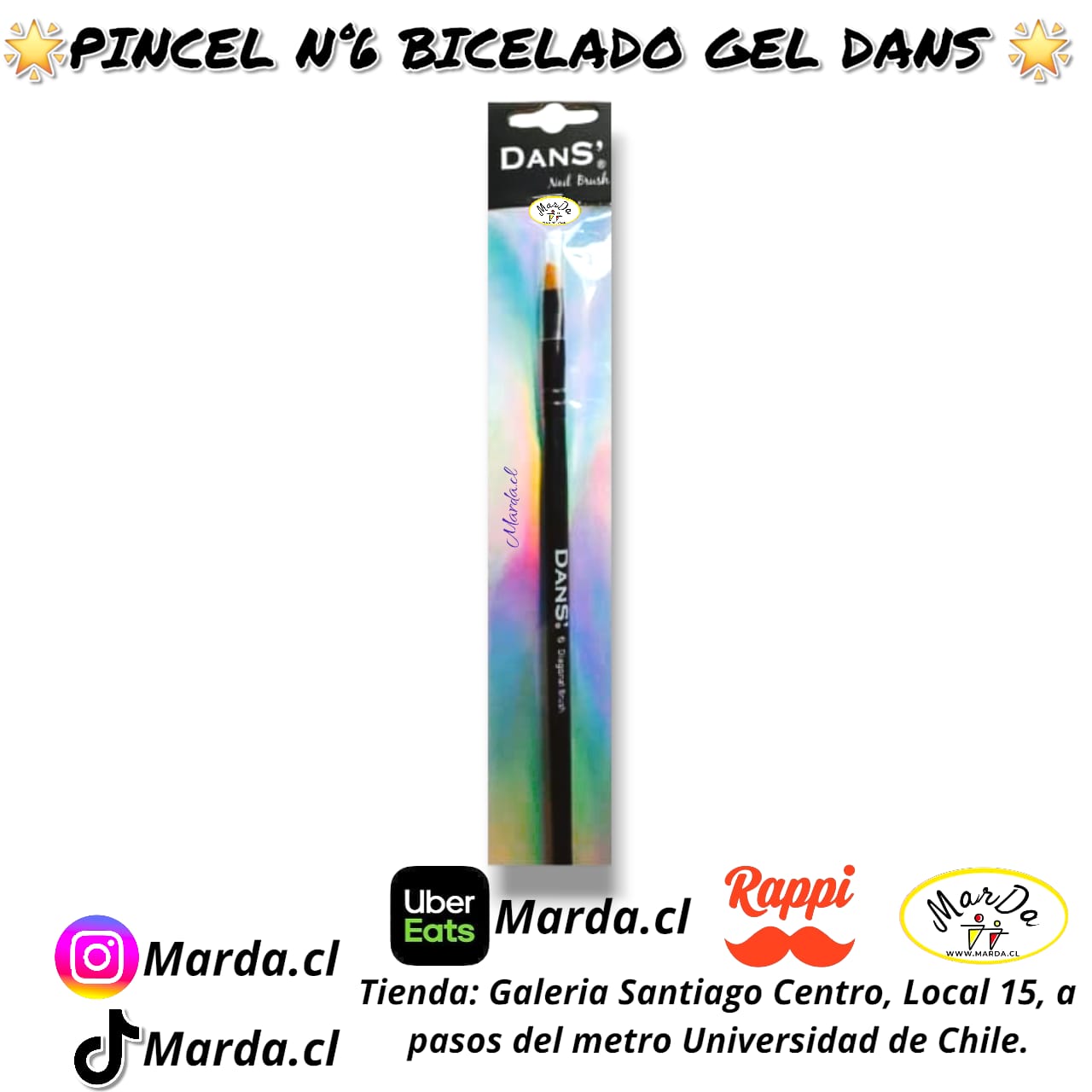 PINCEL N°6 BISELADO GEL DANS - Imagen 2