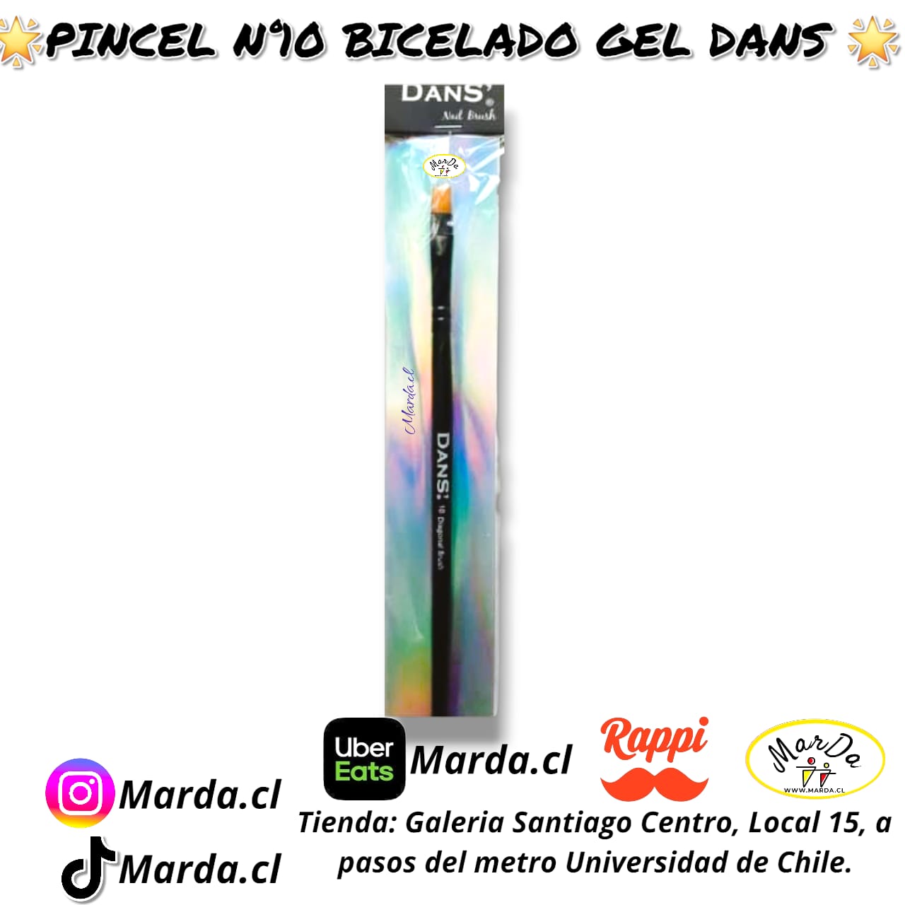 PINCEL N°10 BISELADO GEL DANS - Imagen 2
