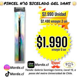 PINCEL N°10 BISELADO GEL DANS
