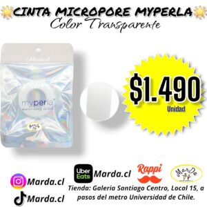 CINTA MICROPORE MYPERLA COLOR TRANSPARENTE