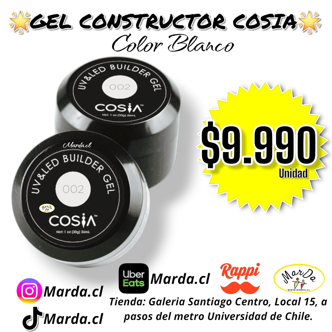 GEL CONSTRUCTOR COSIA #02 COLOR BLANCO