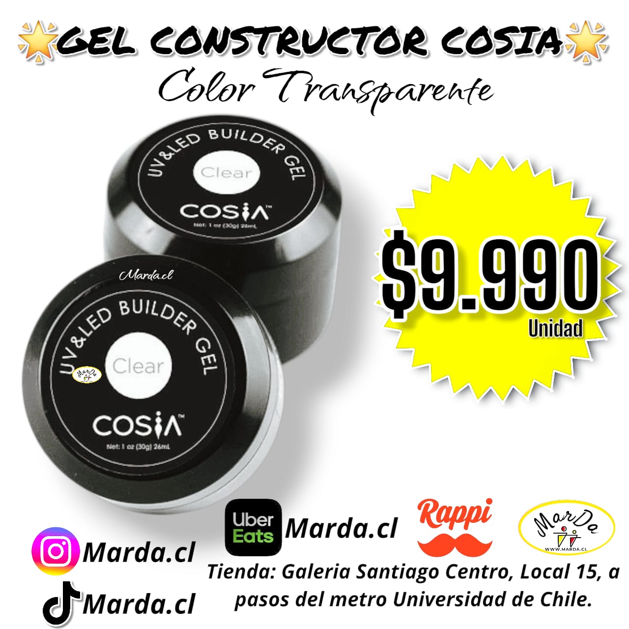 GEL CONSTRUCTOR COSIA CLEAR - TRANSPARENTE