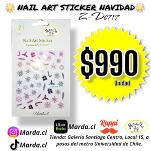 STICKER NAVIDAD MANICURE PEDICURE A ELECCION