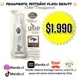 PEGAMENTO DE PESTAÑAS FLASH BEAUTY COLOR TRANSPARENTE