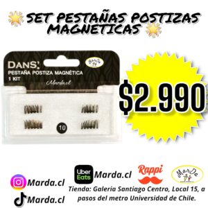 SET PESTAÑAS POSTIZAS MAGNETICAS DANS CORTAS