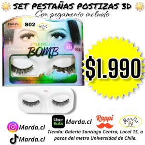 SET PESTAÑAS POSTIZAS 3D DANS S02
