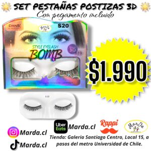SET PESTAÑAS POSTIZAS 3D DANS S20