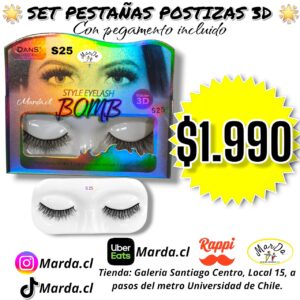 SET PESTAÑAS POSTIZAS 3D DANS S25