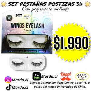 SET PESTAÑAS POSTIZAS 3D DANS S27