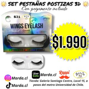 SET PESTAÑAS POSTIZAS 3D DANS S31