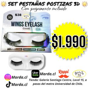 SET PESTAÑAS POSTIZAS 3D DANS S38