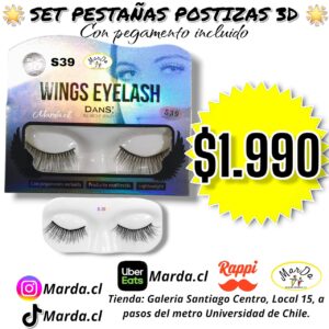 SET PESTAÑAS POSTIZAS 3D DANS S39
