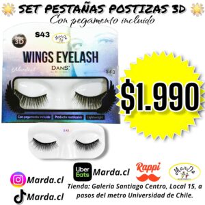 SET PESTAÑAS POSTIZAS 3D DANS S43