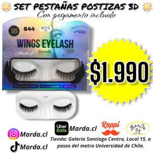 SET PESTAÑAS POSTIZAS 3D DANS S44