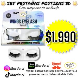 SET PESTAÑAS POSTIZAS 3D DANS S47