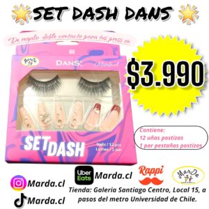 SET DASH DANS (UÑAS POSTIZAS + PESTAÑAS POSTIZAS) #108
