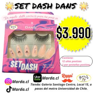 SET DASH DANS (UÑAS POSTIZAS + PESTAÑAS POSTIZAS) #23