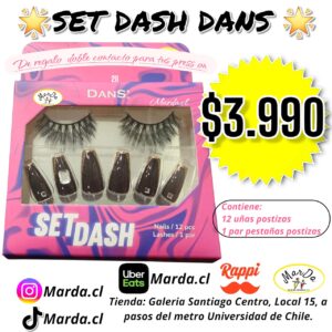 SET DASH DANS (UÑAS POSTIZAS + PESTAÑAS POSTIZAS) #28