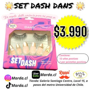SET DASH DANS (UÑAS POSTIZAS + PESTAÑAS POSTIZAS) #29
