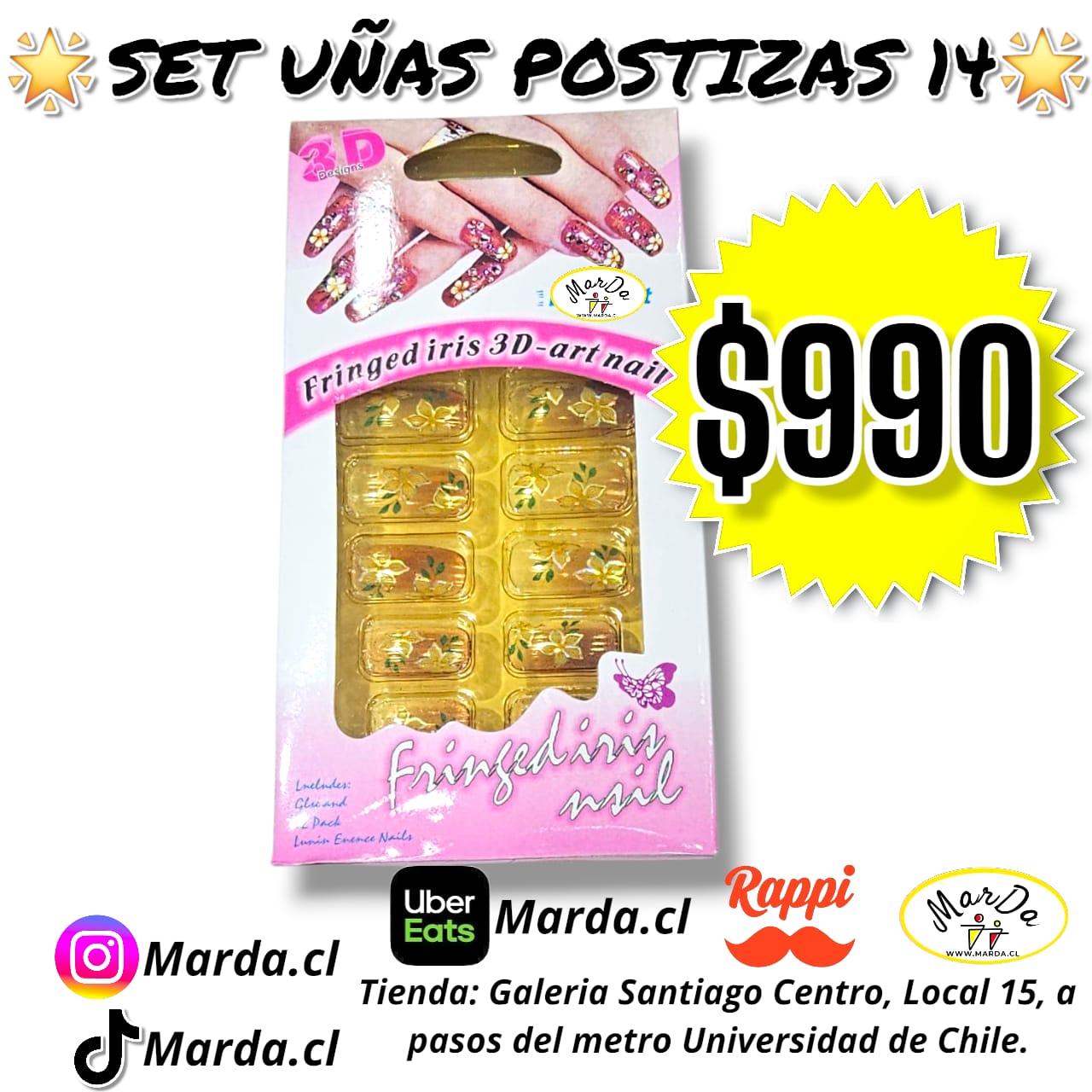 SET UÑAS POSTIZAS 14