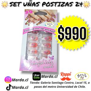 SET UÑAS POSTIZAS 24