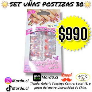 SET UÑAS POSTIZAS 30