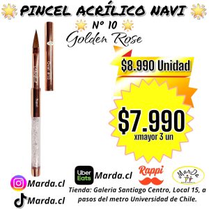 PINCEL ACRILICO N°10 NAVI GOLDEN ROSE