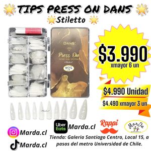 TIPS 500 Un STILETTO PRESS ON DANS GEL MANICURE PROFESIONAL